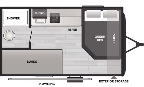 Coleman Travel Trailers Comfort Travel Trailers - Model 13B Floorplan ...