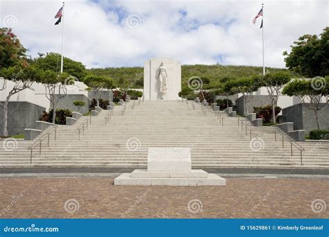 Punchbowl National Cemetery Stock Image - Image of steps, landmark ...