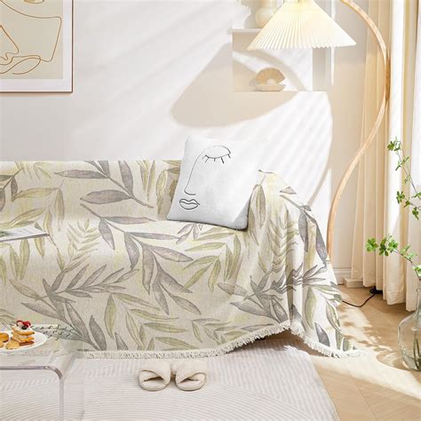 Buy Lukzer Multi-Functional Chenille 3 Seater Sofa Throw Blanket with ...