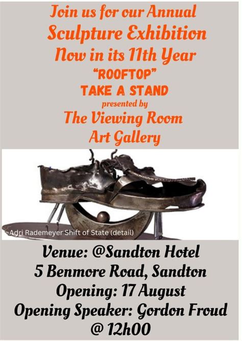 Our Iconic Sculpture Exhibition "Take a Stand" opens on the 17th Aug ...