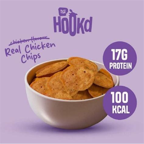 HOOKd Classic Chicken Chips Baked High Protein Snack 17g Protein 100 ...