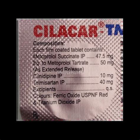 CILACAR TM 50MG TABLET 10'S Price, Uses, Side Effects & Substitutes ...