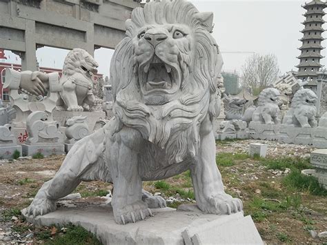 传统石雕狮子 厂家直销狮子雕塑低价供应动物石雕加工-阿里巴巴