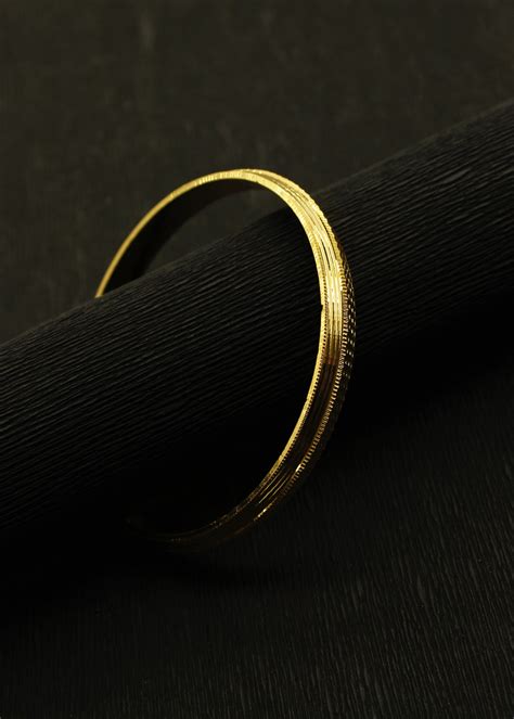 RADIANT GOLD PLATED MEN'S PUNJABI KADA – Sonchafa