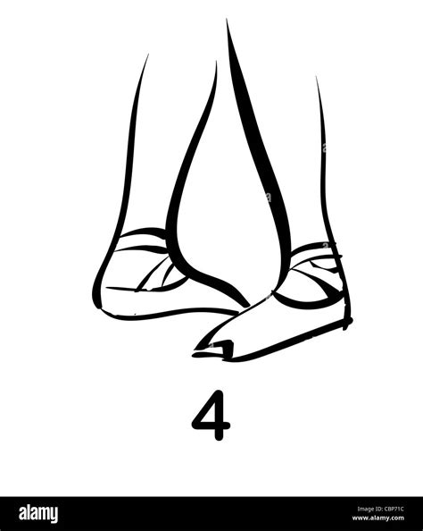 ballet feet position 4 illustration Stock Photo - Alamy