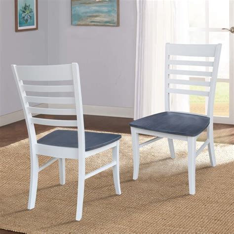 International Concepts Set of 2 Traditional Dining Side Chair (Wood ...