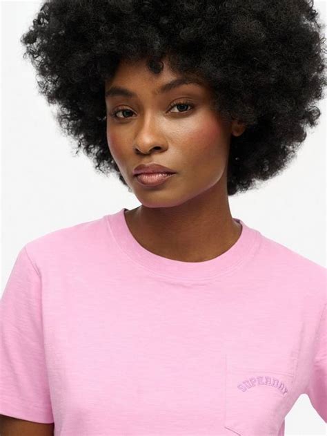 Superdry Essential Logo Garment Dyed Pocket Pure Organic Cotton T-Shirt ...