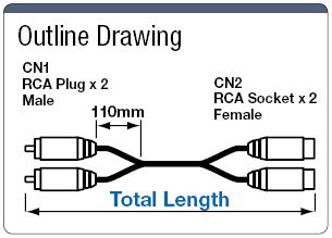 2-Pin RCA Plug Harness (Red, White) For Extension | MISUMI | MISUMI India