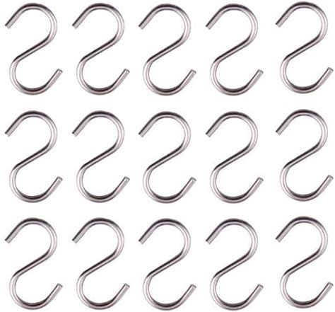 DIY Crafts Pack of 10 Pcs, Size:- 1"inch, S Hook Connectors Metal S ...