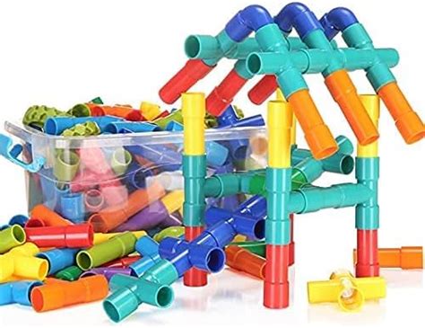 PULSBERY Pipe Puzzle Building Blocks Toy Set for 3-8 Years Old Kids ...
