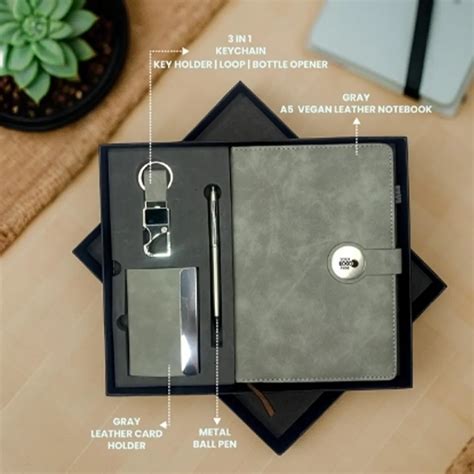 Gray 4-in-1 Gift Set | Employee Onboarding Kit
