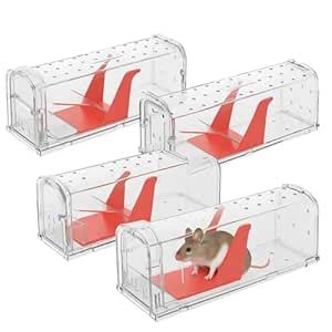 ROSHIELD 4 X Humane MOUSE Traps for Indoors and Outdoors, Duty Pest ...