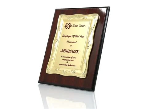 Verve Gold Memento - Buy Wooden Awards & Trophies Online - Printo.in