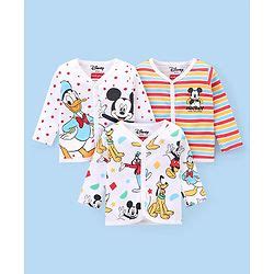 Babyhug Disney Cotton Knit Full Sleeves Front Open Jhablas with Striped ...