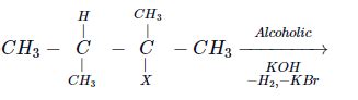 The following reaction H3C - underset overset|CH3C = overset underset ...