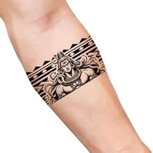Buzzhub Modern Mahakaal Angry Hand Band Waterproof Temporary Body ...