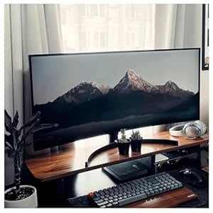 Deskvue 36" Single Monitor Desk Shelf | with ONE SMALL Aluminum Under ...