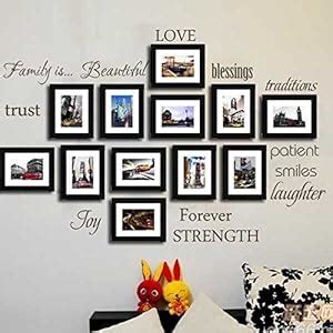 LUCKKYY Family Wall Decal~~ Set of 12 Family Words Quote Vinyl Family ...