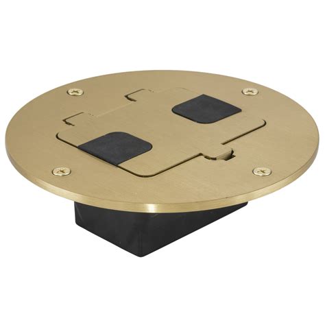 TradeSelect, Floor Box with Tile Flange and Door, Brass | RF509BR ...