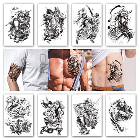 Buy Kotbs 8 Sheets Temporary Tattoos Cartoon Mermaid Pirate Raccoon ...