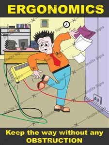 Ergonomics in the Workplace Poster, Workplace Ergonomics Sign Board ...