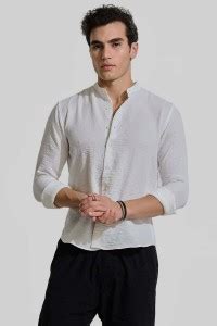 Snitch Men Solid Casual White Shirt - Buy Snitch Men Solid Casual White ...