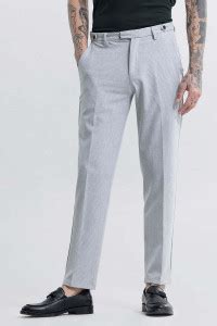 Snitch Slim Fit Men Grey Trousers - Buy Snitch Slim Fit Men Grey ...
