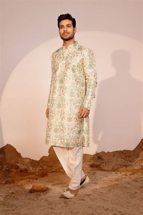 Buy Grey Color Embroidery Kurta Pajama @ ₹5999 | Cityvibes