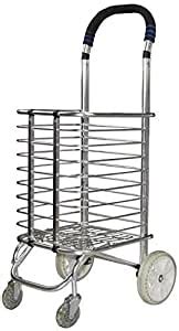 AZOD Shopping Cart Trolley Aluminum Foldable Luggage 4 Wheels Folding ...