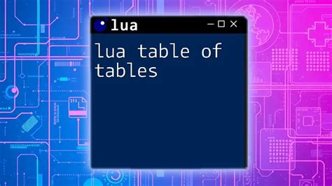 Image result for Lua Table Tutorial