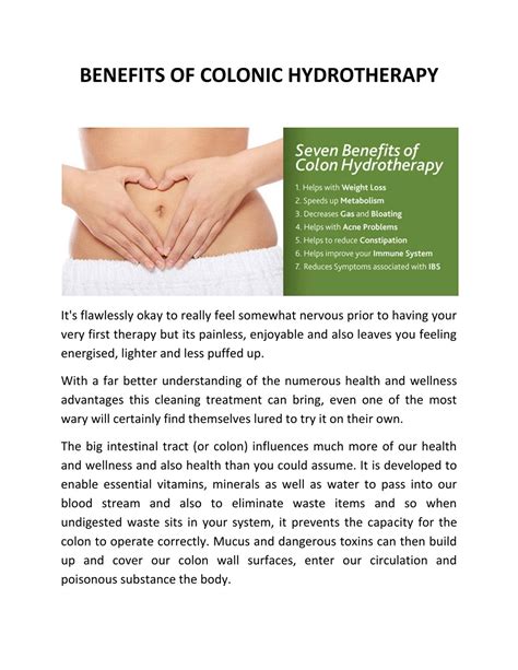 PPT - BENEFITS OF COLONIC HYDROTHERAPY PowerPoint Presentation, free download - ID:8708221