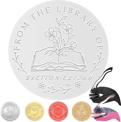 Amazon.com : Book Embosser Personalized Custom Library Embosser ...