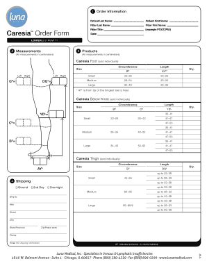 Fillable Online ExoCustom Lower Extremity Measuring and Order Form Fax ...