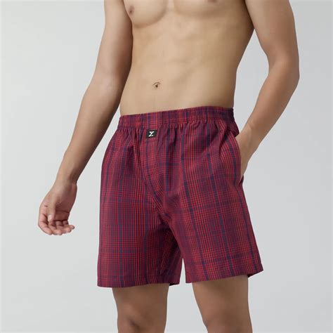 Men’s Brit Red Checkmate Boxer Shorts – XYXX Apparels