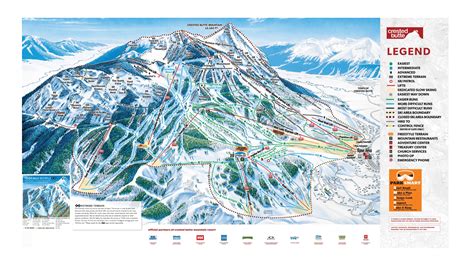 Crested Butte Ski Map And Resort Information - Free Piste Map