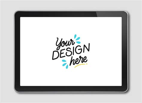 Tablet mockup with a clean white screen ready for your design | Premium PSD