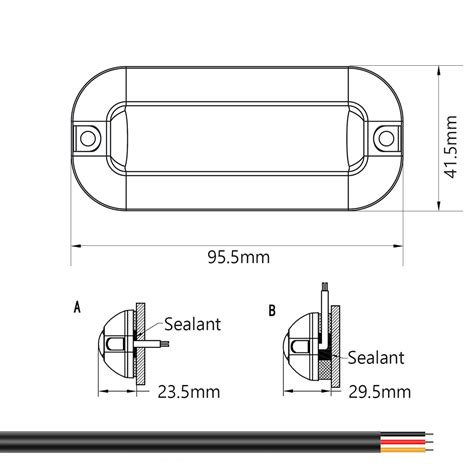 Buy Double Color Boat Underwater Lights DC 10-30V Marine Waterproof ...