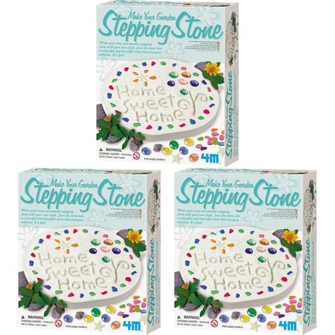 4M Make Your Own Garden Stepping Stone Kit - 3 Pack, Color: Multicolor ...