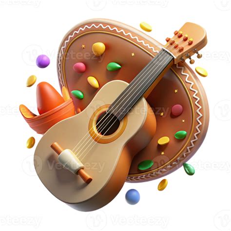 impressive minimalist Mexican Mariachi Band Instruments Isolated ...