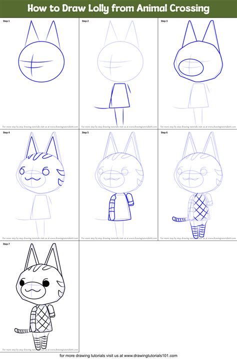 How to Draw Lolly from Animal Crossing (Animal Crossing) Step by Step ...