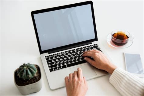 Work station table business technology | Premium PSD
