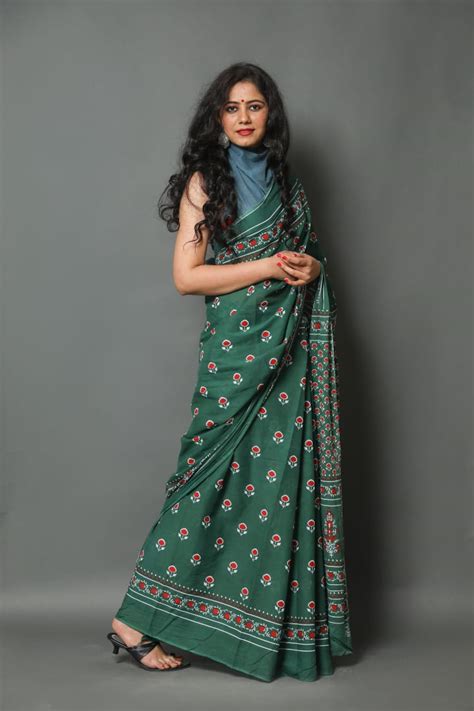 Pastel green color cotton saree – Aaditri fab