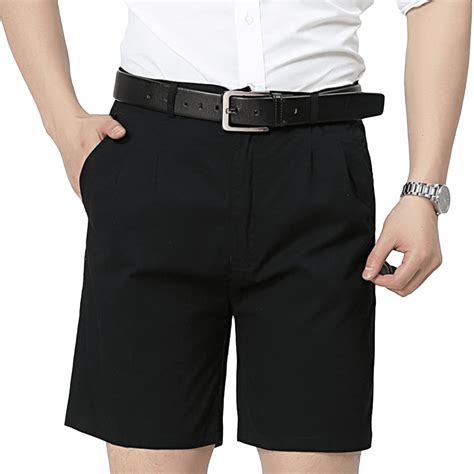 SWSMCLT Men's Casual Chino Short Work Mid-thigh Flat Front Dress Shorts ...
