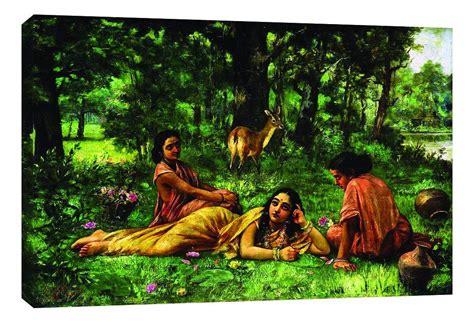 Tallenge - Shakuntala Patra lekhan - Raja Ravi Varma - Medium Framed ...