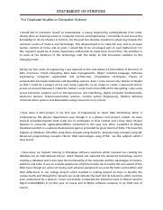 Image result for Sample Statement of Purpose for Master of Computer Science