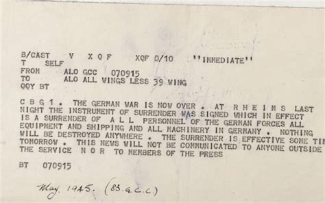 D-Day veteran tells of moment he received telex saying World War Two ...