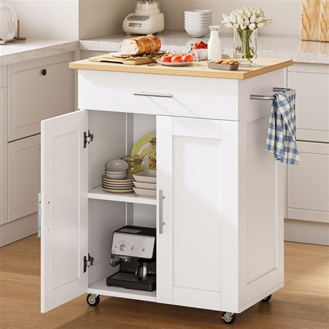 Amazon.com: Spirich Kitchen Island on Wheels, Rolling Kitchen Cart with ...
