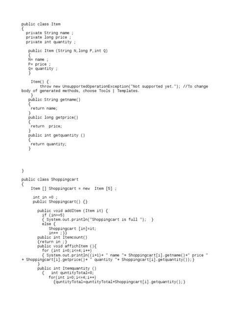 Algorithm for Shopping Cart in Java 的图像结果