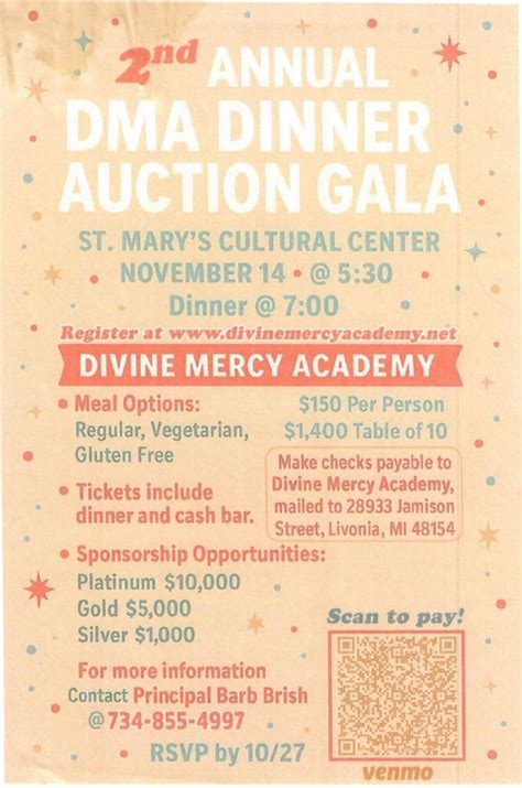 DMA 2nd Annual Dinner Auction Gala, St. Mary's Cultural Center, Livonia ...