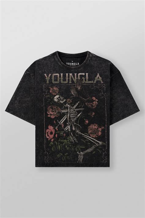 YoungLA 4197 - Nevermore Tees Black Wash – Kicks Machine